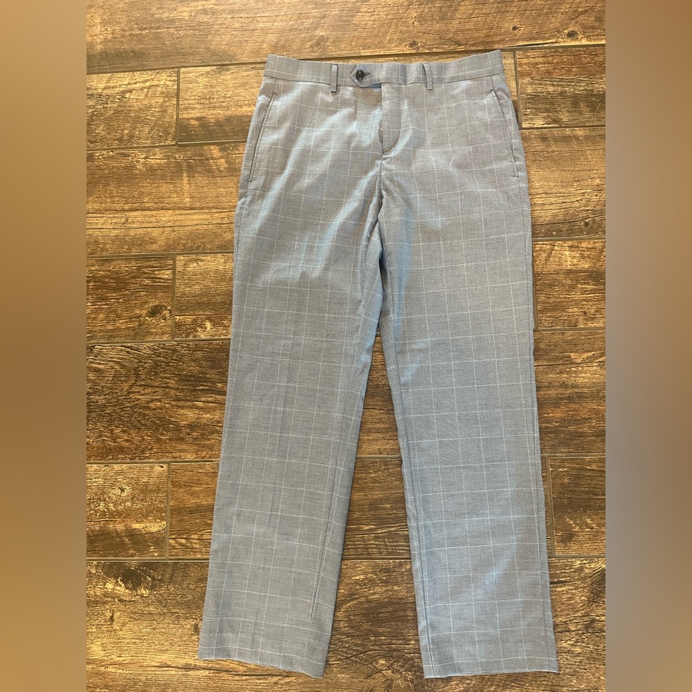 Michael Kors Men's Gray Plaid Dress Pants 32x30
